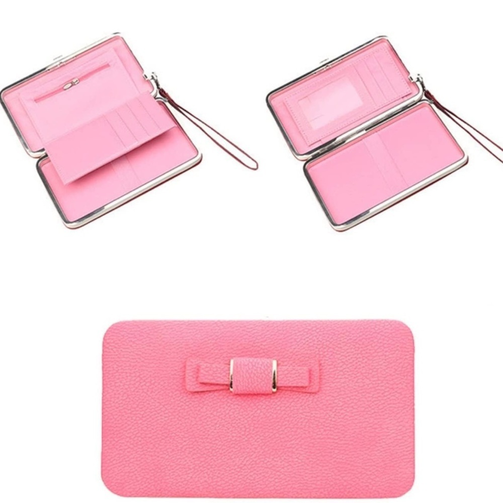 Pink Bow Clutch Wallet - Picture 3 of 11